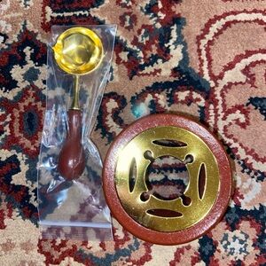 Gold and Brown Wax Seal Stamp Set